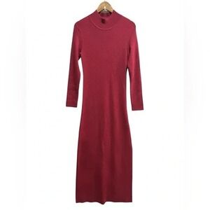 Splendid Collection Burgundy Sweater Midi‎ Dress | Size Small